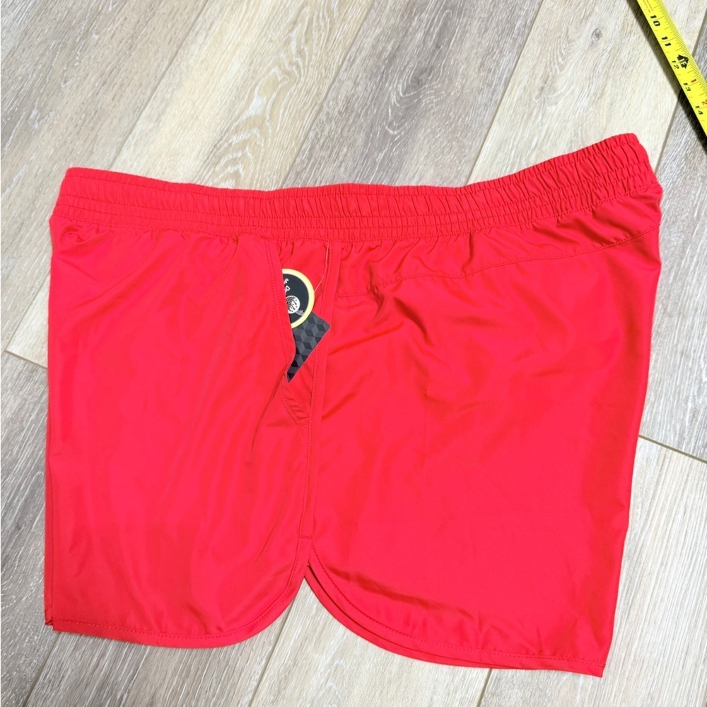 Athletic Works Bright Red Women's Athletic Shorts with small zipper pocket
